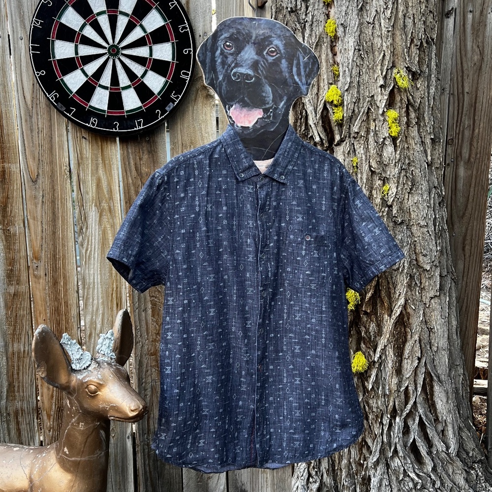 MBX Short Sleeve Button Down Shirt.